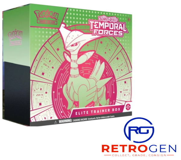 Pokémon TCG: SV05 Scarlet & Violet Temporal Forces Elite Trainer Box - Iron Leaves (Standard Edition)