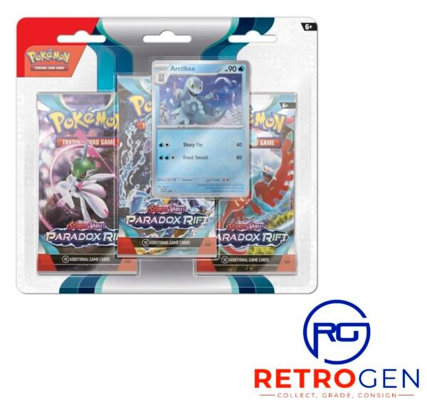 Pokémon TCG: SV04 Scarlet & Violet-Paradox Rift 3-Pack Blister Booster Packs & Arctibax Promo Card